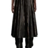 o-saka Midirock mit Plissee und Used-Look