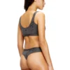 oriba-gft Stretch-Baumwoll-Bralette mit Metallic-Print oriba-gft Stretch-Baumwoll-Bralette mit Metallic-Print