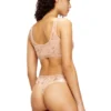 oriba-gft Stretch-Baumwoll-Bralette mit Metallic-Print
