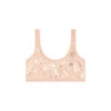 oriba-gft Stretch-Baumwoll-Bralette mit Metallic-Print