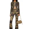 p-affal Jazzhose mit gemischten Camouflage-Prints