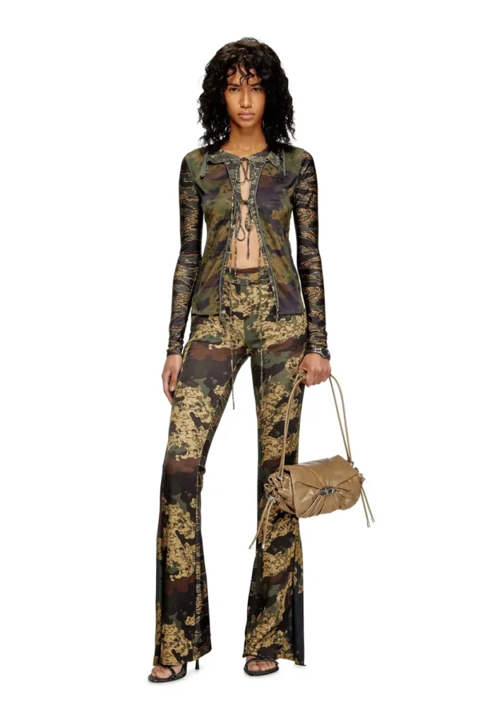 p-affal Jazzhose mit gemischten Camouflage-Prints