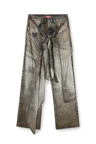 p-aloma Wickelhose aus Viskose in Denim-Optik