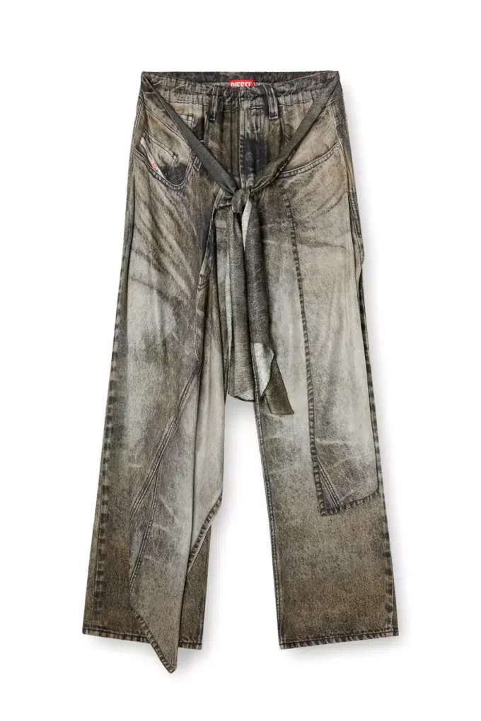 p-aloma Wickelhose aus Viskose in Denim-Optik p-aloma Wickelhose aus Viskose in Denim-Optik