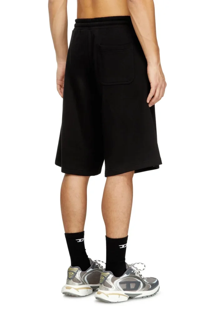 p-crow-div Fleece-Shorts mit großem Logo-Aufnäher p-crow-div Fleece-Shorts mit großem Logo-Aufnäher