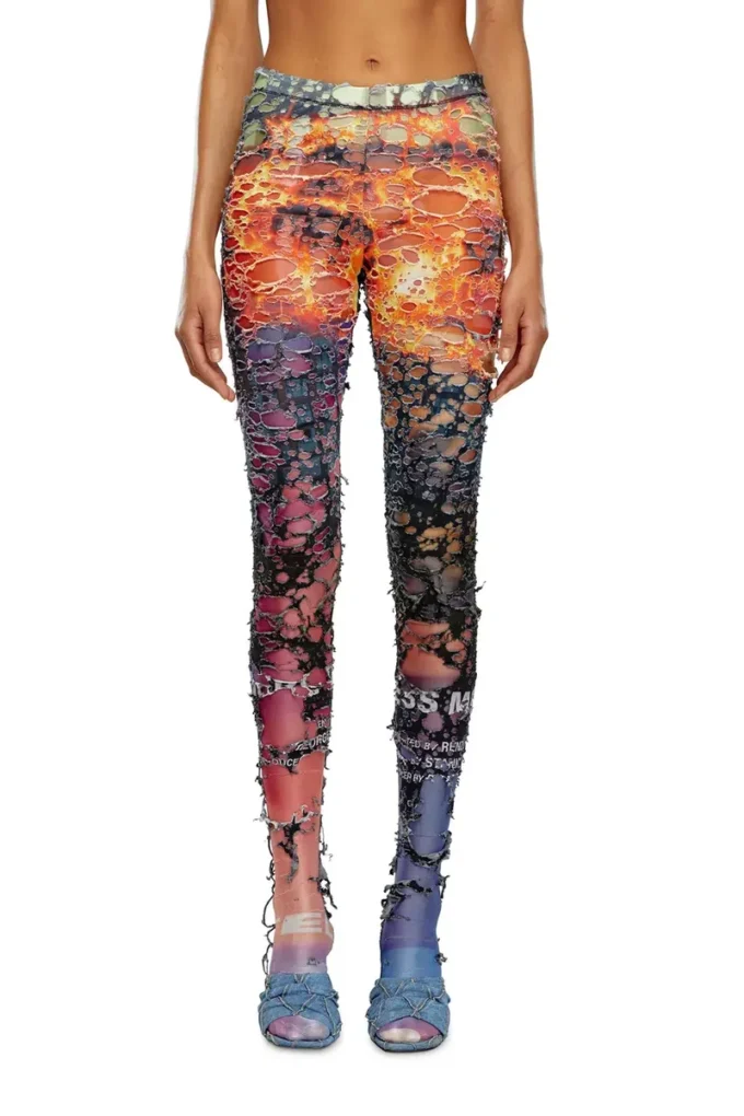 p-koll-dev Destroyed-Strumpfhose mit Kino-Prints p-koll-dev Destroyed-Strumpfhose mit Kino-Prints