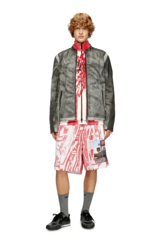 p-kurt Gestreifte Shorts mit Foto-Patches