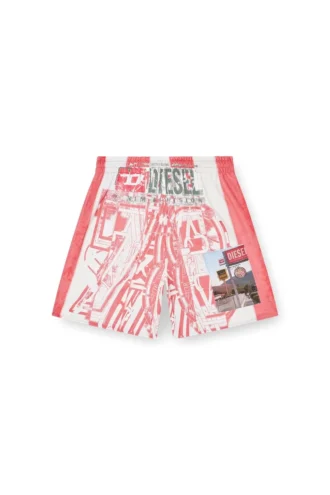 p-kurt Gestreifte Shorts mit Foto-Patches