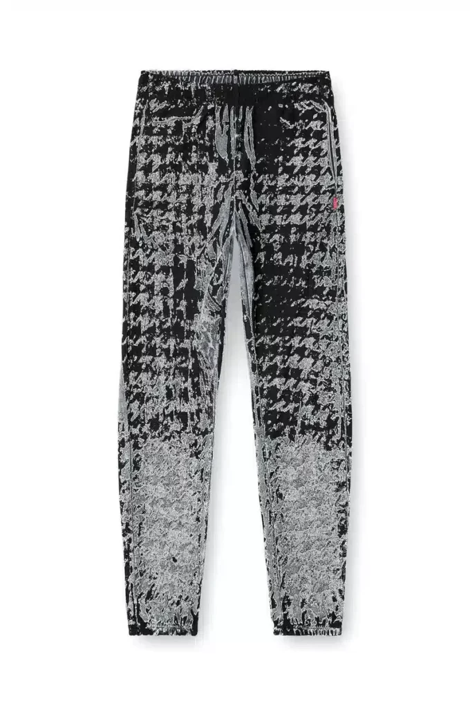 p-labis Elastische Hose aus Devoré-Hahnentrittmuster p-labis Elastische Hose aus Devoré-Hahnentrittmuster