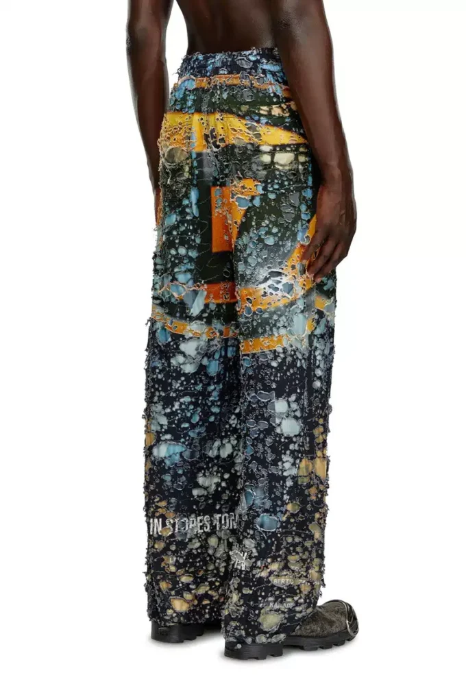 p-leopes-peel Destroyed-Hose mit Kino-Prints