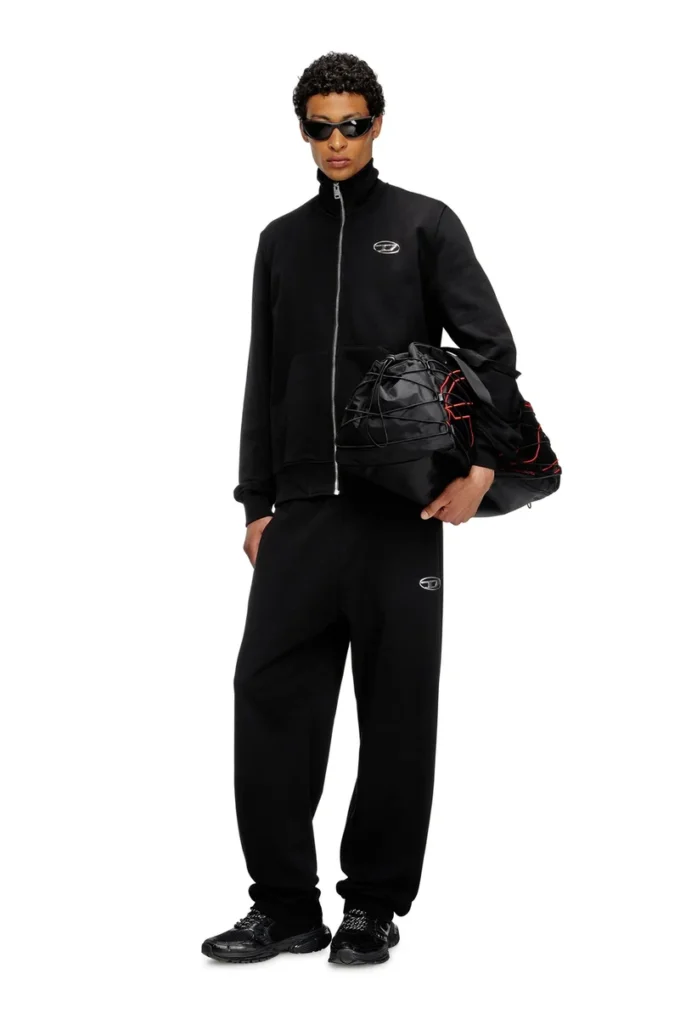 p-marky-od Jogginghose mit ovalem D-Logo in Metallic-Optik
