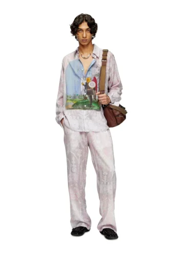 p-theck-a-ajfw Trainingshose mit mittelalterlichem Print