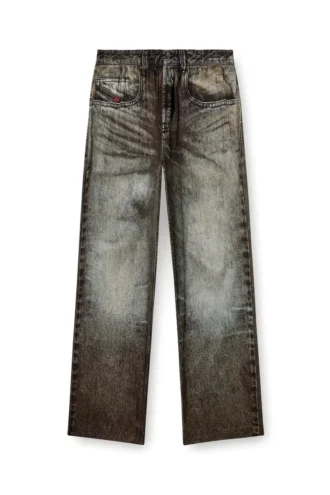 p-theck-lkct Elastische Hose aus Viskose in Denim-Optik