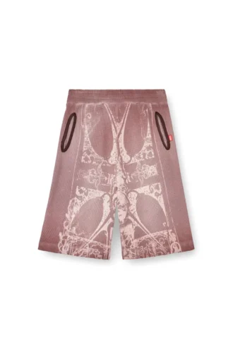 p-warky-short Waffel-Shorts mit mittelalterlichem Print