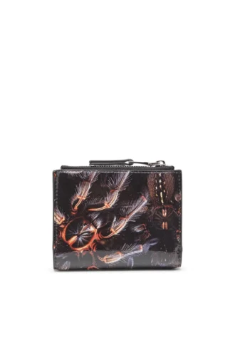 play bi-fold zip ii Kleine Geldbörse aus bedrucktem, glänzendem PU