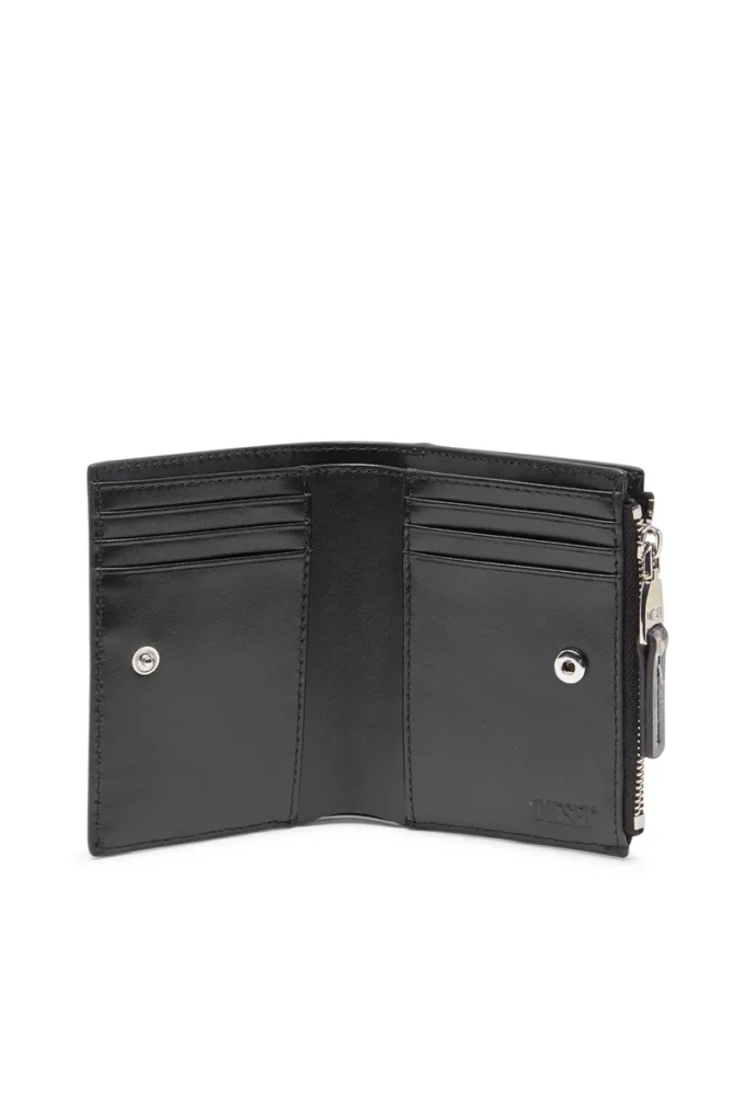 play bi-fold zip ii Kleine Geldbörse aus bedrucktem, glänzendem PU play bi-fold zip ii Kleine Geldbörse aus bedrucktem, glänzendem PU