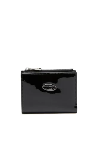 play bi-fold zip ii Kleine Geldbörse aus glänzendem Leder