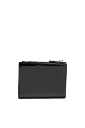play bi-fold zip ii Kleine Geldbörse aus glänzendem Leder