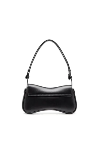 Play-Clutch Play-Schultertasche aus seidenmattem Leder