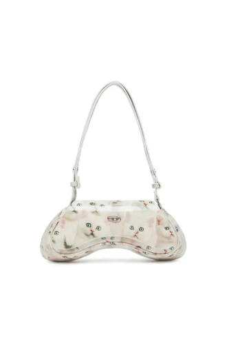 play crossbody Play-Umhängetasche aus bedrucktem, glänzendem PU