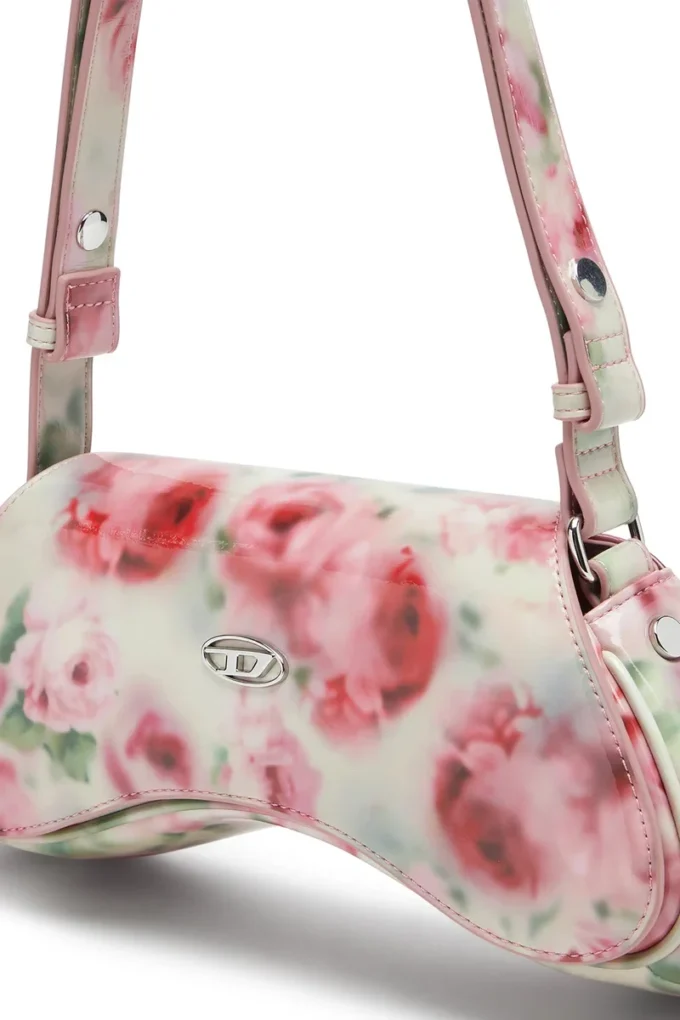play crossbody Play-Umhängetasche aus bedrucktem, glänzendem PU