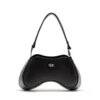 play shoulder Play-Schultertasche aus halbglänzendem Leder