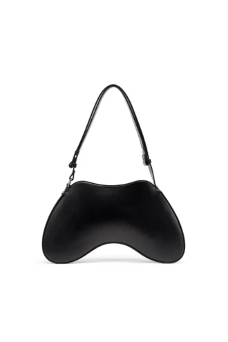 play shoulder Play-Schultertasche aus halbglänzendem Leder