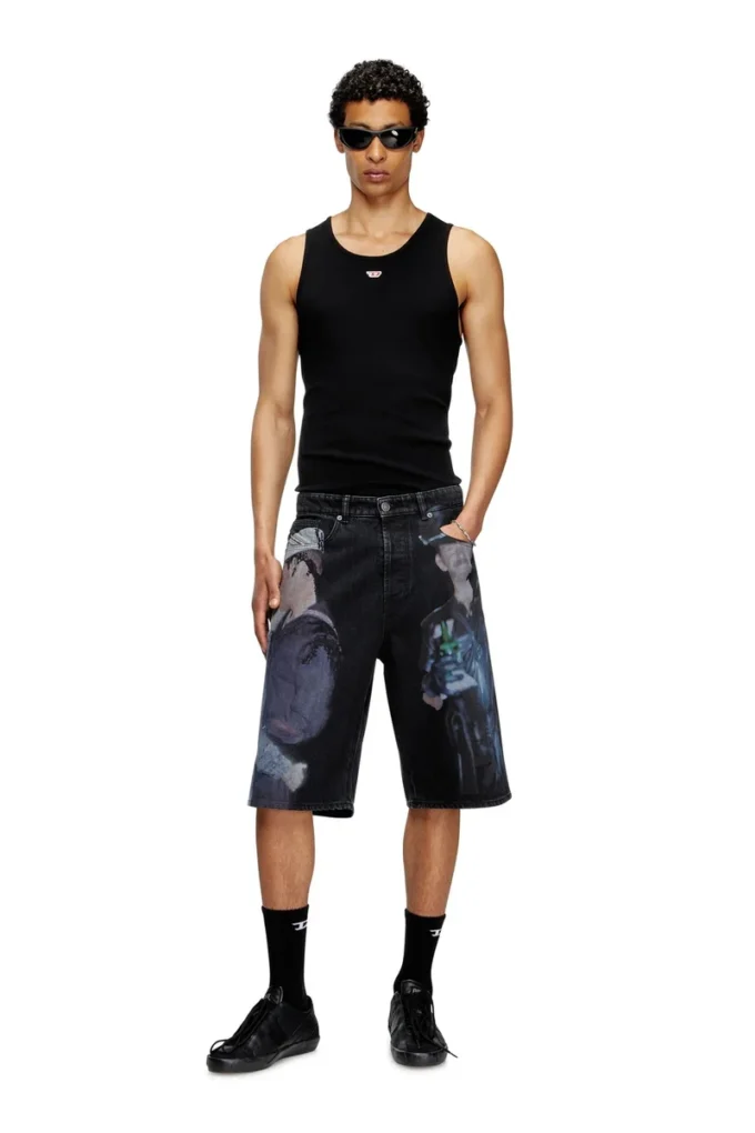 pr-d-rixford-s Jeansshorts mit mehrfarbigem Print