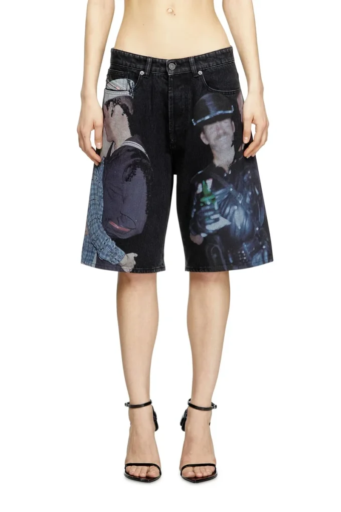pr-d-rixford-s Jeansshorts mit mehrfarbigem Print