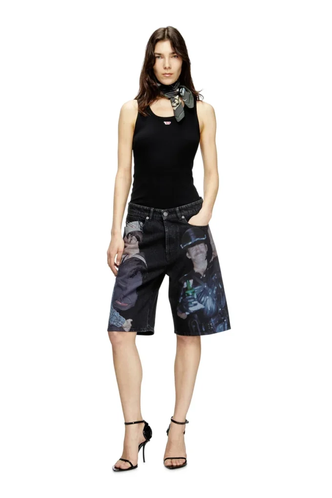 pr-d-rixford-s Jeansshorts mit mehrfarbigem Print