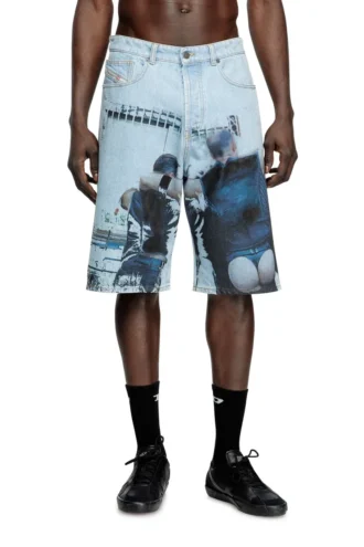 pr-d-rixford-s Jeansshorts mit verblasstem Print