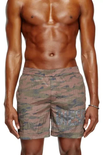 rio-41-utlt Mittellange Badeshorts aus Ripstop-Stoff mit Camouflage-Muster