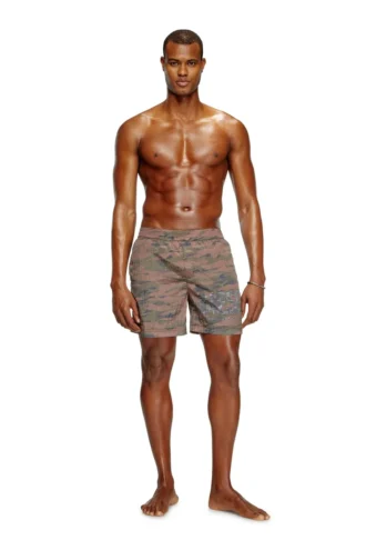 rio-41-utlt Mittellange Badeshorts aus Ripstop-Stoff mit Camouflage-Muster
