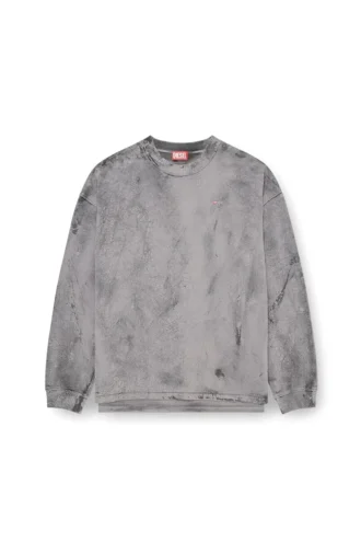 s-baxt-t1 Sweatshirt mit Cracked-Effekt und Mikro-Logo