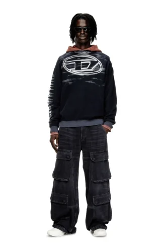 s-boxt-t1 Baumwoll-Sweatshirt mit ovalem D-Print