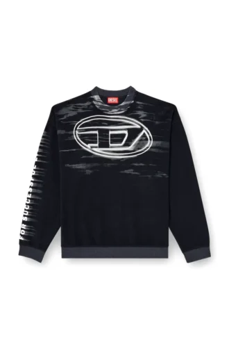 s-boxt-t1 Baumwoll-Sweatshirt mit ovalem D-Print