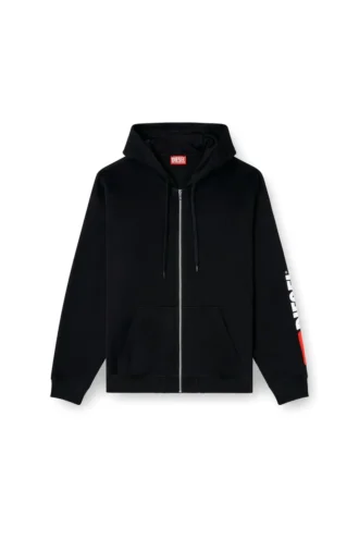 s-boxt-zip-hood-div Hoodie mit gesticktem Logo-Patch