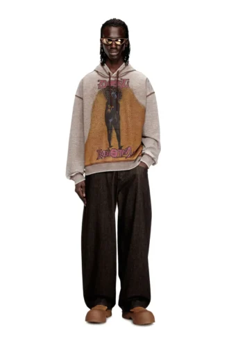 s-boxton-hood Hoodie mit Print und Nieten