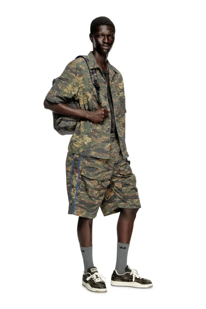 s-brack-epbw Hemd mit gemischten Camouflage-Prints