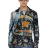 s-corn-peel Destroyed-Hemd mit Kino-Prints