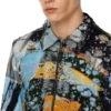 s-corn-peel Destroyed-Hemd mit Kino-Prints