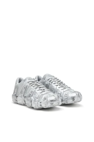 s-d-griffe low S-D-Griffe-Metallic Sneakers aus Mesh und PU
