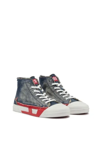 s-d-verse mid ii D-Verse-High-Top-Sneaker aus Denim mit D-Logo
