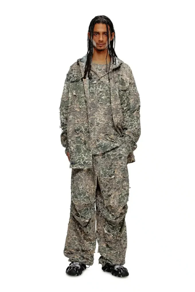 s-dewny-hood-hockk Camo-Hemd mit Destroyed-Effekt