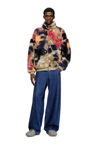 s-luke Teddy-Fleecejacke mit Graffiti-Motiv