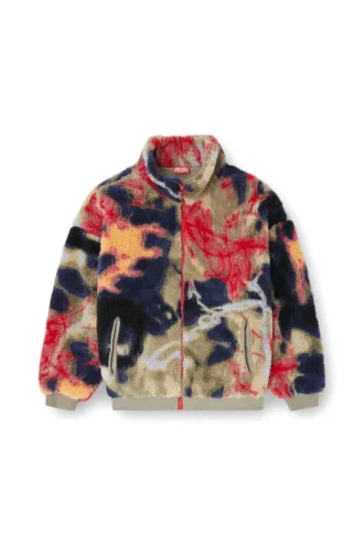 s-luke Teddy-Fleecejacke mit Graffiti-Motiv
