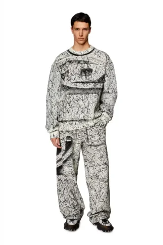 s-macoval Sweatshirt mit Crackle-Effekt