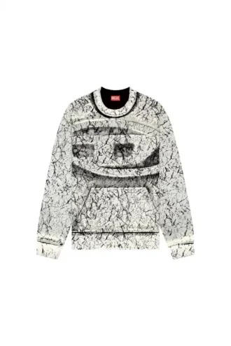 s-macoval Sweatshirt mit Crackle-Effekt