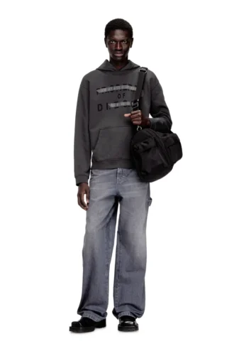 s-norman-hood Baumwoll-Hoodie mit D-Applikation