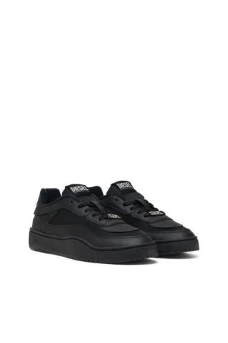 s-oval skate low S-Oval Skate – Sneakers aus Leder mit Stoffbesatz